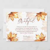 Dankbare Herfst Elegante Moderne Rustieke Thanksgi Feestdagenkaart (Voorkant)