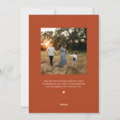 Dankbare herfst Happy Thanksgiving-fotokaart Feestdagenkaart (Achterkant)