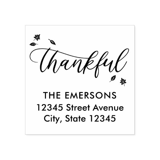 Dankbare Herfst Herfst Thanksgiving Houtstempel Rubberstempel (Afrduk)