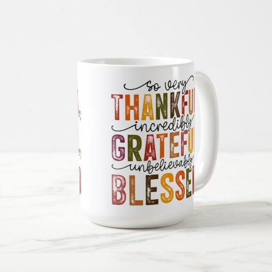 Dankbare Herfst Koffiemok (Voorkant rechts)