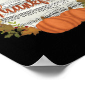 Dankbare Herfst Krans met Muziek Poster (Hoek)