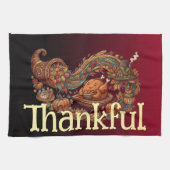 Dankbare Herfst Oogst Feest Keukenhanddoek (Horizontaal)