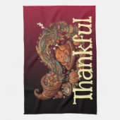 Dankbare Herfst Oogst Feest Keukenhanddoek (Verticaal)