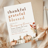 Dankbare Herfst Thanksgiving Diner Kaart