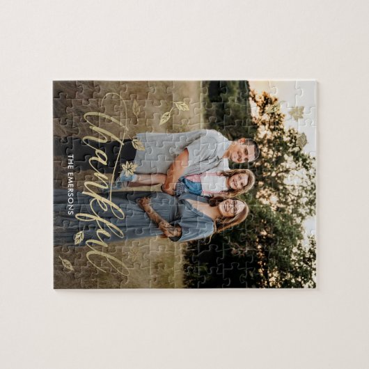 Dankbare Herfst Thanksgiving Herfst Foto Puzzel (Horizontaal)