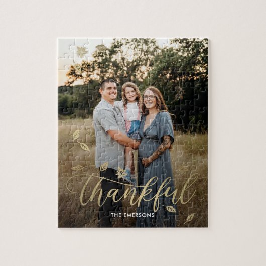 Dankbare Herfst Thanksgiving Herfst Foto Puzzel (Verticaal)