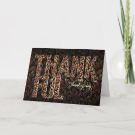 DANKBARE herfstbladtypografie Thanksgiving Feestdagen Kaart