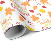 Dankbare herfstcadeauverpakkings papier (Rol Hoek)