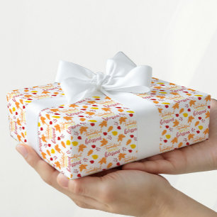 Dankbare herfstcadeauverpakkings papier