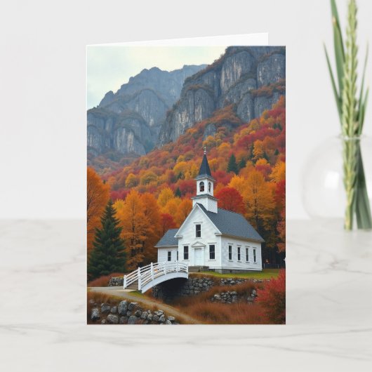 Dankbare Herfstkerkkaart Kaart (Voorkant)