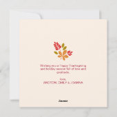 Dankbare herfstvakantie Thanksgiving Foto Feestdagenkaart (Achterkant)