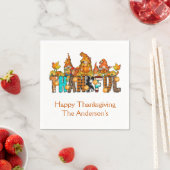 Dankbare Kabouters Herfst Thanksgiving Herfst Pomp Servet (Insitu)