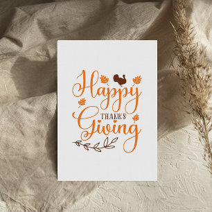 Dankbare kalkoen Gelukkig Thanksgiving kaart