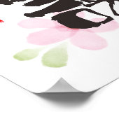 Dankbare Kanji Art - "感謝"(Dankbaarheid) Poster (Hoek)