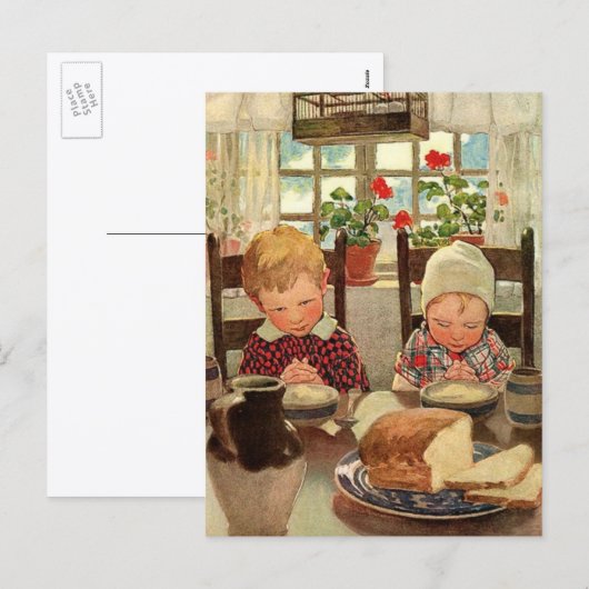 Dankbare kinderen door Jessie Willcox Smith Feestdagenkaart (Voorkant / Achterkant)