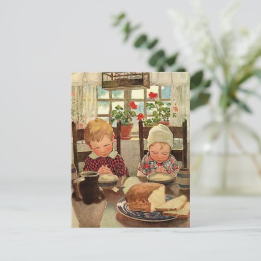 Dankbare Kinderen door Jessie Willcox Smith Feestdagenkaart (Staand voorkant)