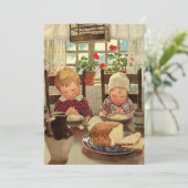 Dankbare Kinderen door Jessie Willcox Smith Feestdagenkaart (Staand voorkant)