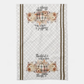 Dankbare kleine dingen Thanksgiving keukenhanddoek (Verticaal)