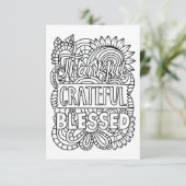 Dankbare kleur uw eigen notitie Kaart (Staand voorkant)