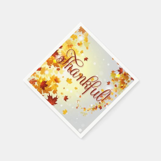 Dankbare Kleurrijke Herfst Papieren Servetten Herf (Hoek)