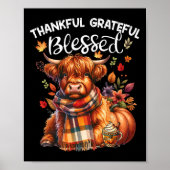 Dankbare Koe Herfst Y'all Autumn Poster (Voorkant)