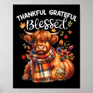 Dankbare Koe Herfst Y'all Autumn Poster
