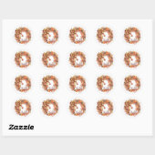 Dankbare Krans Ronde Sticker (Vel)