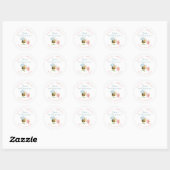 Dankbare Leraar Bedankt Bij Cute Ronde Sticker (Vel)
