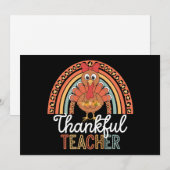 Dankbare Leraar Geblesseerd Thanksgiving School Feestdagenkaart (Voorkant / Achterkant)