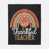 Dankbare Leraar Gezegende Thanksgiving School Fleece Deken (Voorkant)