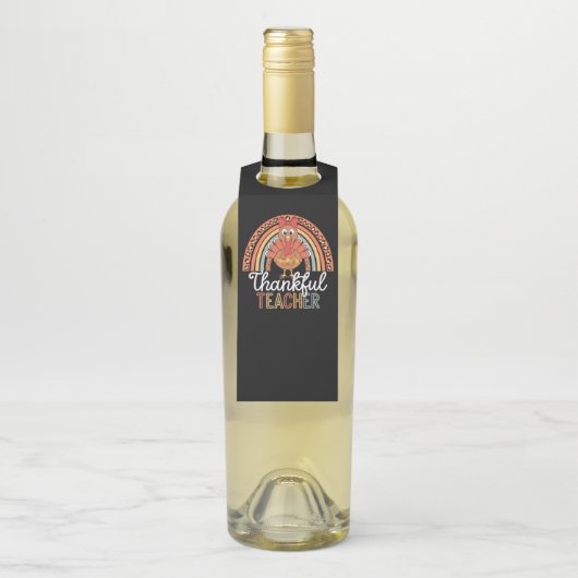 Dankbare Leraar Gezegende Thanksgiving School Flessenhanger (Op fles)