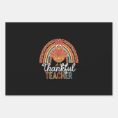 Dankbare Leraar Gezegende Thanksgiving School Inpakpapier Vel (Voorkant)