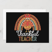 Dankbare Leraar Gezegende Thanksgiving School Kaart (Voorkant / Achterkant)