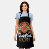 Dankbare Leraar Gezegende Thanksgiving School Schort (Gedragen)