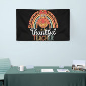 Dankbare Leraar Gezegende Thanksgiving School Spandoek (Beurs)