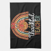 Dankbare Leraar Gezegende Thanksgiving School Theedoek (Verticaal)