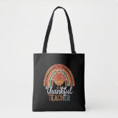 Dankbare Leraar Gezegende Thanksgiving School Tote Bag (Voorkant)