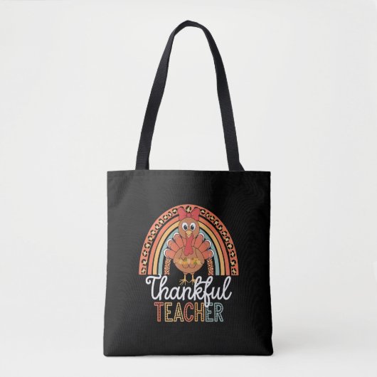 Dankbare Leraar Gezegende Thanksgiving School Tote Bag (Voorkant)