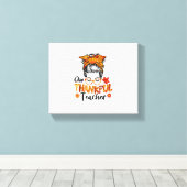 dankbare leraar herfst Thanksgiving rommelig Canvas Afdruk (Insitu (Houten vloer))