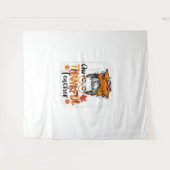 dankbare leraar herfst Thanksgiving rommelig Wandkleed (Voorkant (horizontaal))