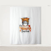 dankbare leraar herfst Thanksgiving rommelig Wandkleed (Voorkant)