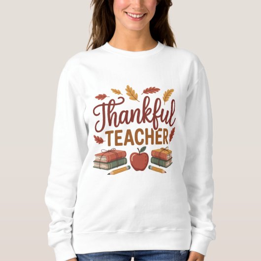 Dankbare leraar Thanksgiving Trui (Voorkant)