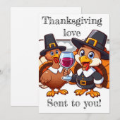 Dankbare liefde, aan jou gestuurd! leuk feestdagenkaart (Voorkant / Achterkant)