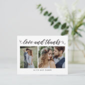 Dankbare Liefde Bewerkbare KLEUR Dank u Briefkaart (Staand voorkant)