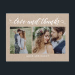 Dankbare Liefde Dank je Briefkaart Kraft<br><div class="desc">Het verzenden van je dankjewel zal een bries zijn met dit mooie en stijlvolle briefkaart. Bezoek onze design showroom op WWW.BERRYBERRYSWEET.COM</div>