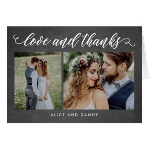 Dankbare Liefde Trouwen Dank u Card Chalk