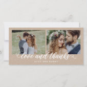 Dankbare Liefde Trouwen Dank u kaarten (Voorkant)