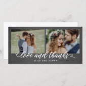 Dankbare Liefde Trouwen Dank u kaarten (Voorkant / Achterkant)