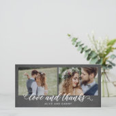 Dankbare Liefde Trouwen Dank u kaarten (Staand voorkant)