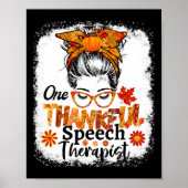 Dankbare logopedist Herfst Thanksgiving Messy Poster (Voorkant)